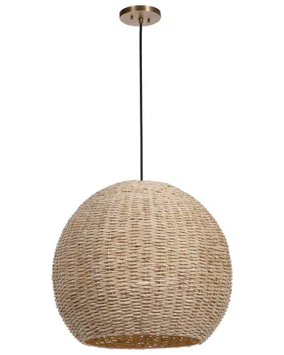 Uttermost Seagrass Dome Pendant In Brown