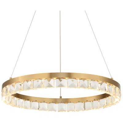 Uttermost Segovia 28" Wide Brass Led Chandelier In Gold