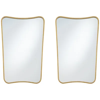 Uttermost Segundo Brass Metal 22" X 34" Wall Mirrors Set Of 2
