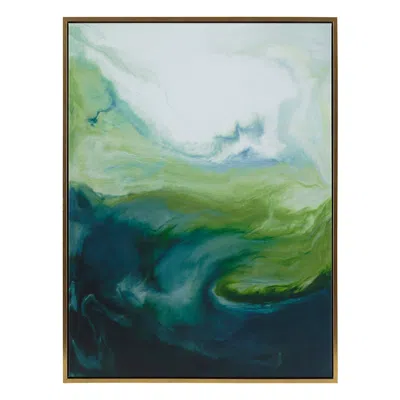 Uttermost Serene 55 1/2" High Green Framed Canvas Wall Art
