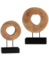 Uttermost Set Of 2 Ashlea Wooden Sculptures In Black