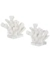Uttermost Set Of 2 Charbel Bookends In White