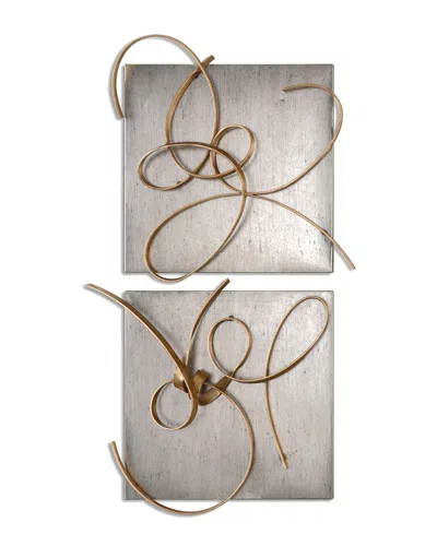 Uttermost Set Of 2 Harmony Metal Wall Art Pieces In Gray