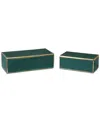 Uttermost Set Of 2 Karis Emerald Green Boxes In Green