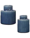 Uttermost Set Of 2 Saniya Containers In Blue