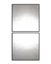Uttermost Matty Antiqued Square Mirrors, Set Of 2