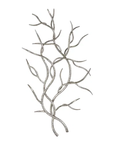 UTTERMOST SET OF 2 UTTERMOST SILVER BRANCHES WALL ART