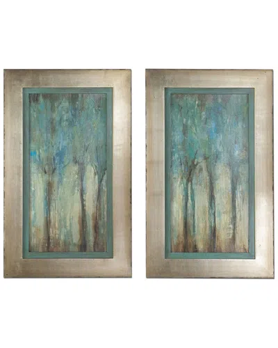 UTTERMOST SET OF 2 UTTERMOST WHISPERING WIND FRAMED ART