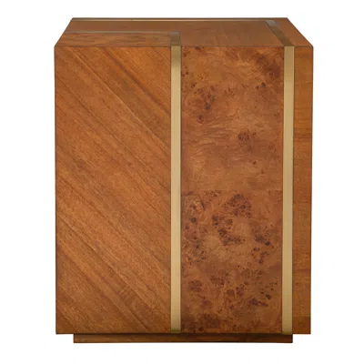 Uttermost Seven Wonders 20" Wide Wood Pattern Side Table