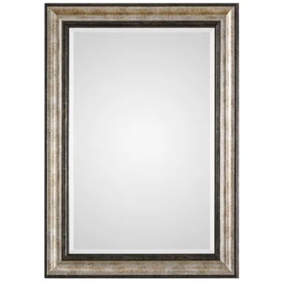 Uttermost Shefford Silver And Bronze 31" X 43" Rectangular Wall Mirror In Brown