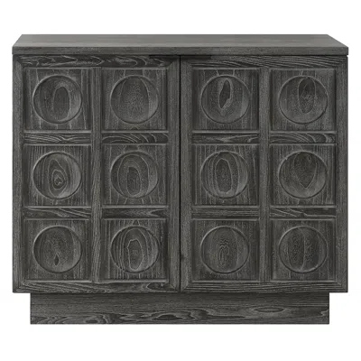 Uttermost Shelby 39.4" Wide X 34" High Elm 2 Door Cabinet In Gray