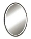 Uttermost Sherise Bronze Oval Mirror In Silver