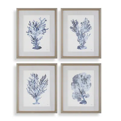 Uttermost Shibori Coral 32 1/4" High Framed Print Wall Art Set Of 4