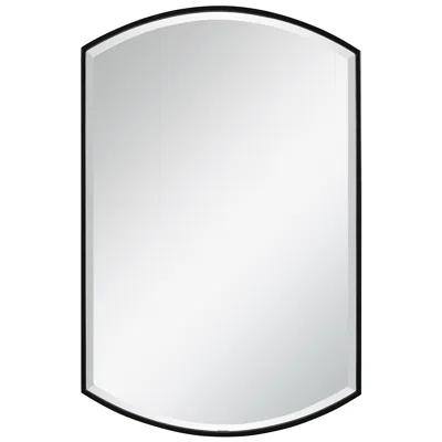 Uttermost Shield Satin Black 24" X 38" Wall Mirror