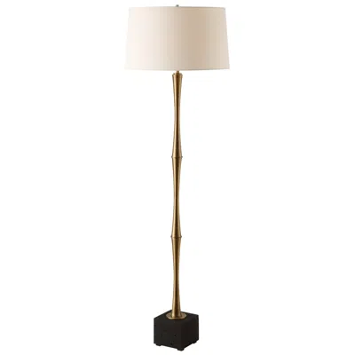 Uttermost Shino Plated Antique Brass Floor Lamp