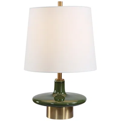 Uttermost Sieler 19" Green Ceramic Table Lamp