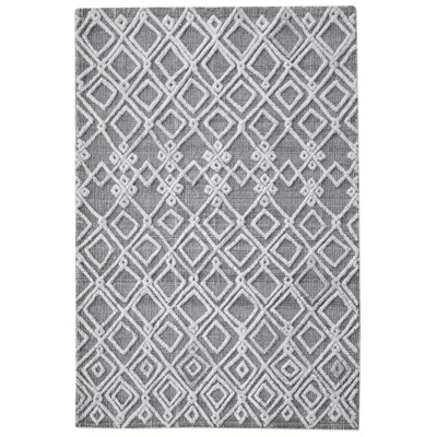 Uttermost Sieno 73070 8'x10' Gray Ivory Rectangle Area Rug