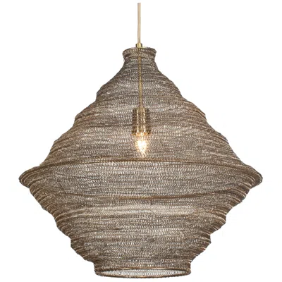 Uttermost Sigh 20" Wide Antique Brass Pendant Light