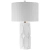 Uttermost Sinclair 26" Modern Gloss White Geometric Ceramic Table Lamp
