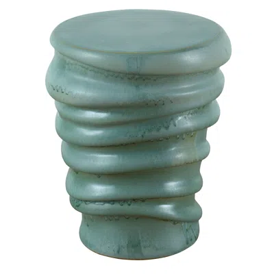 Uttermost Skye 17 3/4" Blue Garden Stool