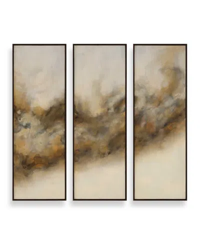 Uttermost Smoke Break Hand Painted Canvases, Set Of 3 In Brown