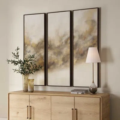 Uttermost Smoke Break Hand Painted Modern Art In Black;brown;gray;yellow;orange