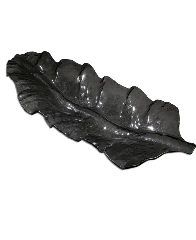 UTTERMOST SMOKED LEAF TRAY