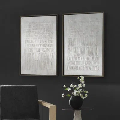 Uttermost Social Theory Framed Canvases Set In Multicolor