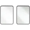 Uttermost Soren Black 24" X 34" Rounded Edge Rectangular Mirrors Set Of 2