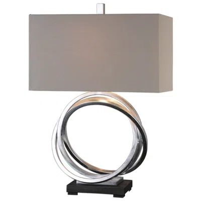 Uttermost Soroca 27 1/2" Silver Leaf Metallic Rings Modern Table Lamp
