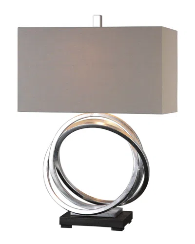 Uttermost Soroca Silver Rings Lamp In Gray