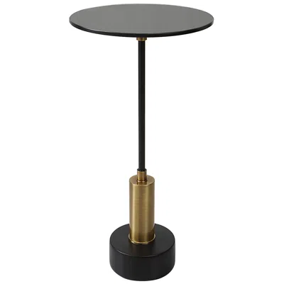Uttermost Spector 11 3/4" Wide Black Round Accent Table