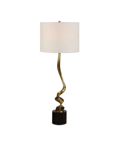 Uttermost Spiraling 35" Metal Cordless Buffet Table Lamp In Black