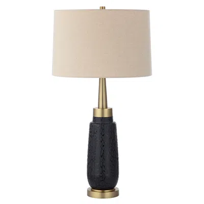 Uttermost Spyglass Matte Black Glass Table Lamp