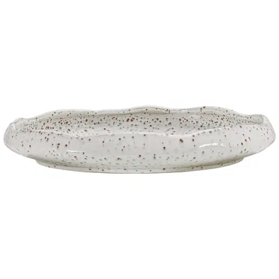Uttermost Stardust Ripple 18" Wide White Outdoor Bowl