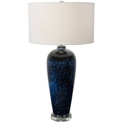 Uttermost Stargazer 31" High Modern Blue Art Glass Table Lamp
