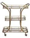 Uttermost Stassi Serving Cart In Gold