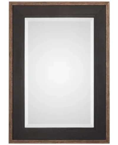 Uttermost Staveley Rustic Black-framed Mirror