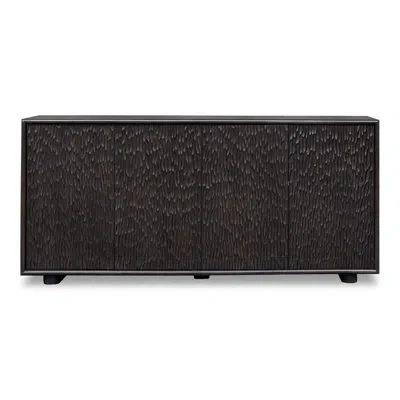 Uttermost Stevenson Chiseled 4 Door Cabinet In Black;brown
