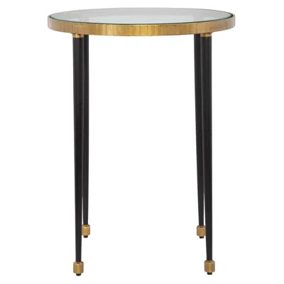Uttermost Stiletto 17" Wide Black Round Side Table