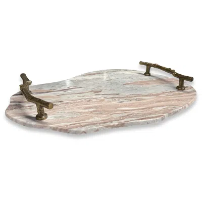 Uttermost Stone And Twig 26" Marble Outdoor Tray