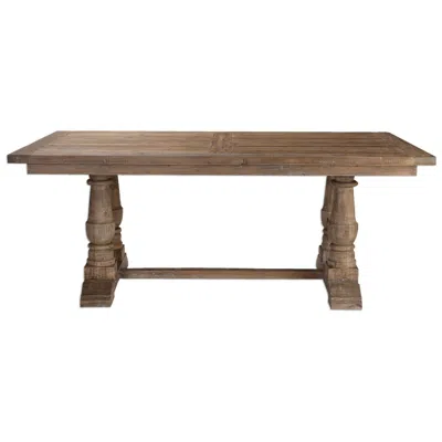 Uttermost Stratford 76"w Stony Gray Wash Wood Dining Table