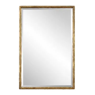 Uttermost Sutton 24 1/4" X 36 1/4" Gold Rectangle Wall Mirror