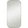 Uttermost Taft Plated Antique Brass 21" X 41" Rectangular Wall Mirror