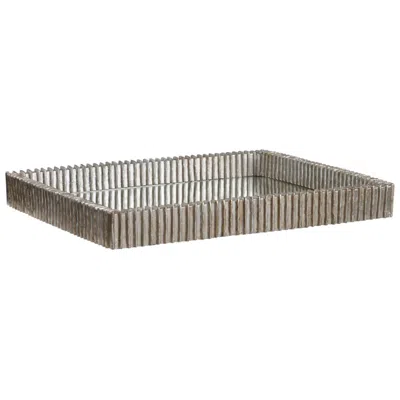 Uttermost Talmage Silver Leaf Rectangular Decorative Tray