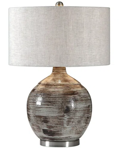 Uttermost Tamula Distressed Table Lamp In Brown
