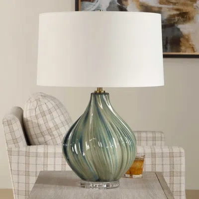 Uttermost Tausha Green Table Lamp In Blue;green
