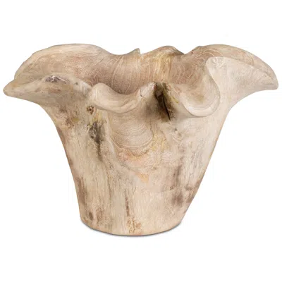Uttermost Teak Flow White Wash Indoor-outdoor Bowl