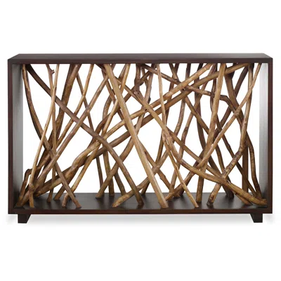 Uttermost Teak Maze 54" Wide Walnut Wood Console Table