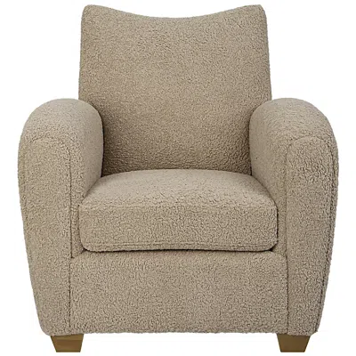 Uttermost Teddy Latte Accent Chair In Brown